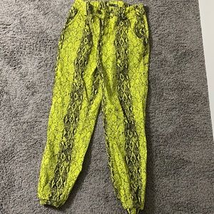 Brand New Neon Snakeskin Print Pants 🐍